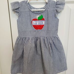 Seersucker apple "Caroline" Dress
